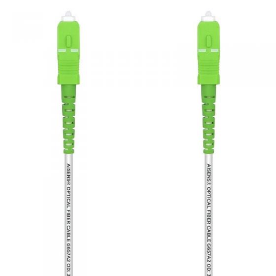 Cable de Fibra Óptica G657A2 3.0 Aisens A152-0503/ LSZH/ 50m/ Blanco