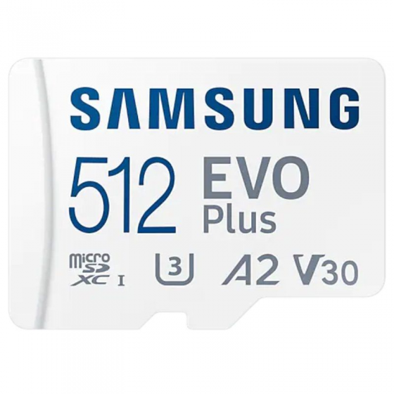 Tarjeta de Memoria Samsung EVO Plus 2021 512GB microSD XC con Adaptador Clase 10 130MBs