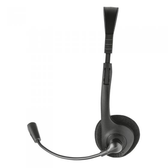 Auriculares Trust HS-100 Chat Headset 24423/ con Micrófono/ Jack 3.5/ Negros