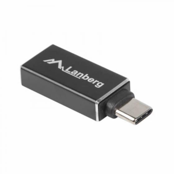 ADAPTADOR USB LANBERG AD-UC-UA-02 - CONECTOR TIPO USB-A 3.1 HEMBRA A USB-C 3.1 MACHO - NEGRO