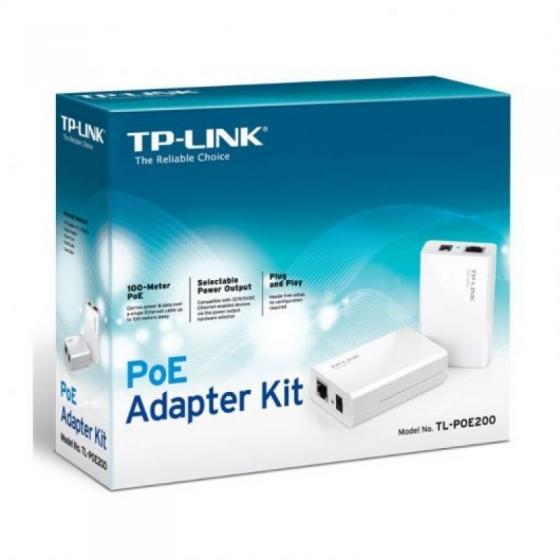 Kit Adaptador PoE TP-Link TL-POE200/ RJ45 Hembra