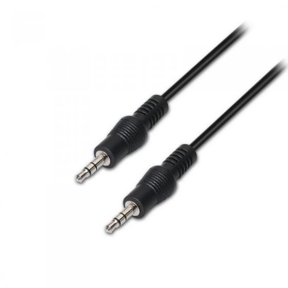 Cable Estéreo Aisens A128-0143 Jack 3.5 Macho - Jack 3.5 Macho 3m Negro