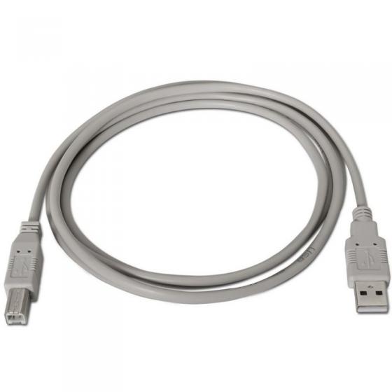 Cable USB 2.0 Impresora Aisens A101-0004/ USB Macho - USB Macho/ 4.5m/ Beige