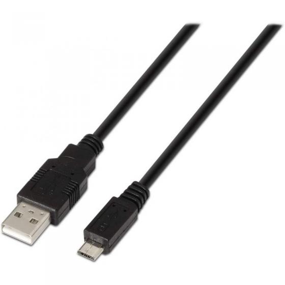 Cable USB 2.0 Aisens A101-0027 USB Macho - MicroUSB Macho 0.8m Negro