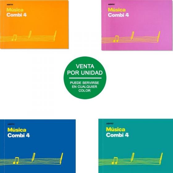 Cuaderno Grapado de Musica Additio Combi 4 M45/ 4 pentagramas/ 48 Hojas/ 24 x 17 cm/ Colores Surtidos - Imagen 1