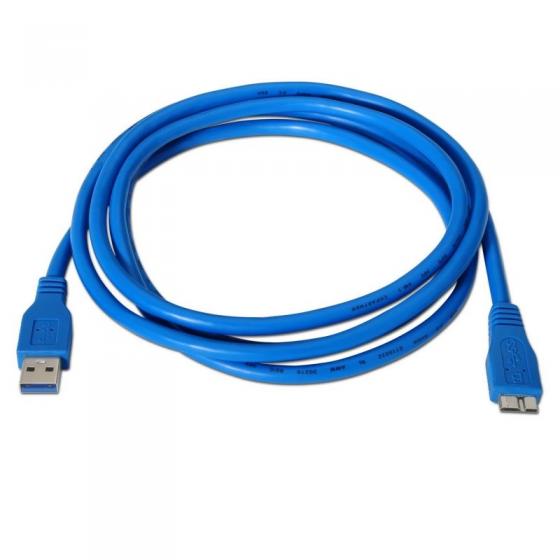 Cable USB 3.0 Aisens A105-0048/ USB Macho - MicroUSB Macho/ 2m/ Azul