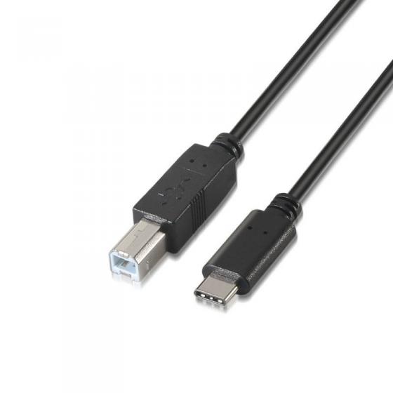 Cable USB 2.0  Impresora Aisens A107-0054 USB Tipo-C Macho - USB Macho 2m Negro