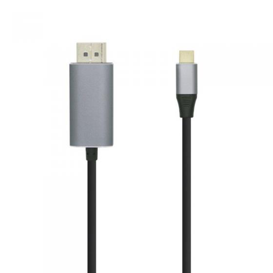 Cable Conversor Aisens A109-0395 USB Tipo-C Macho - Displayport Macho 1.8m Negro