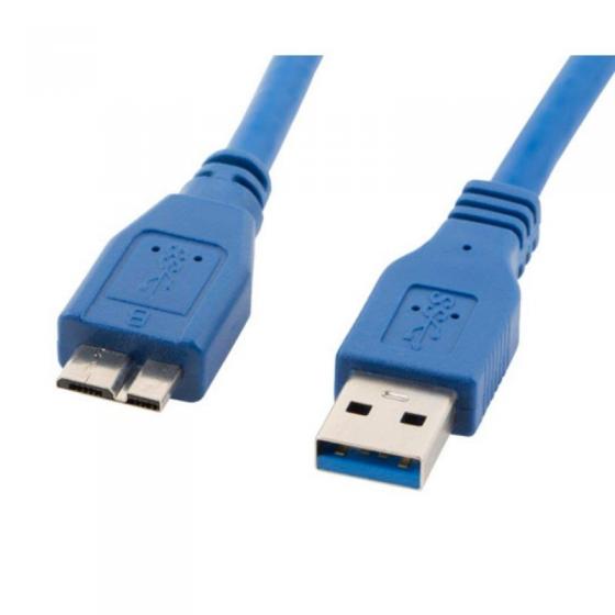 Cable USB 3.0 Lanberg CA-US3M-10CC-0005-B/ MicroUSB Macho - USB Macho/ 50cm/ Azul - Imagen 1