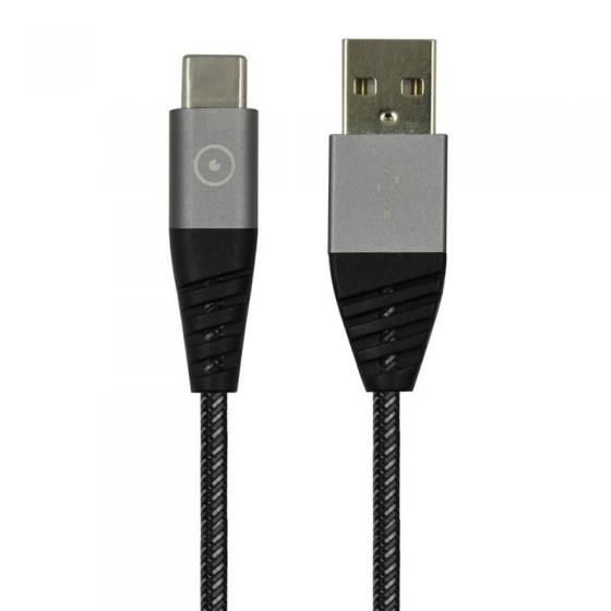 Cable USB 2.0 Muvit Tiger TGUSC0002/ USB Tipo-C Macho - USB Macho/ 1.2m/ Gris - Imagen 1