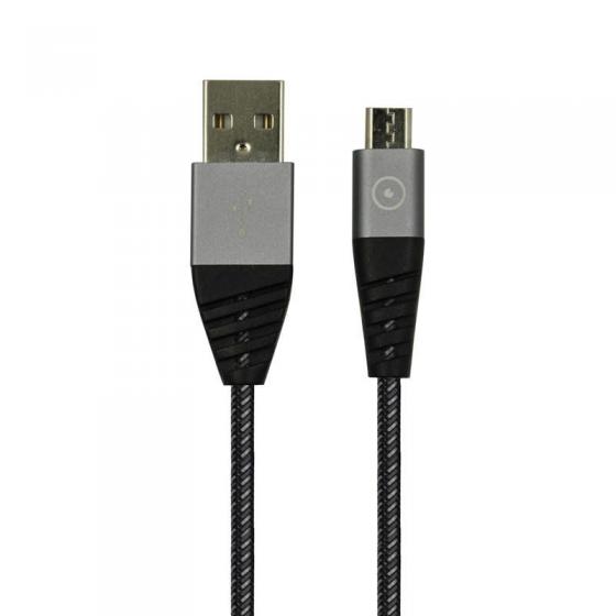CABLE USB MUVIT TIGER TGUSC0003 - CONECTORES USB-MICRO USB - 2.4A - ULTRARRESISTENTE - 1.2M - GRIS - Imagen 1