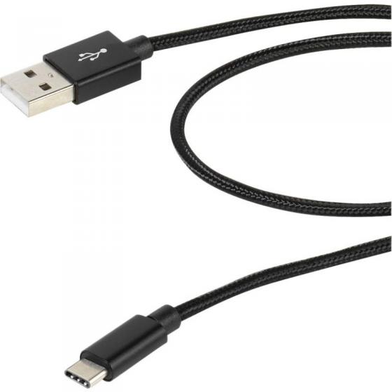 Cable USB 3.0 Vivanco 38287/ USB Tipo-C Macho - USB Macho/ 2.5m/ Negro - Imagen 1
