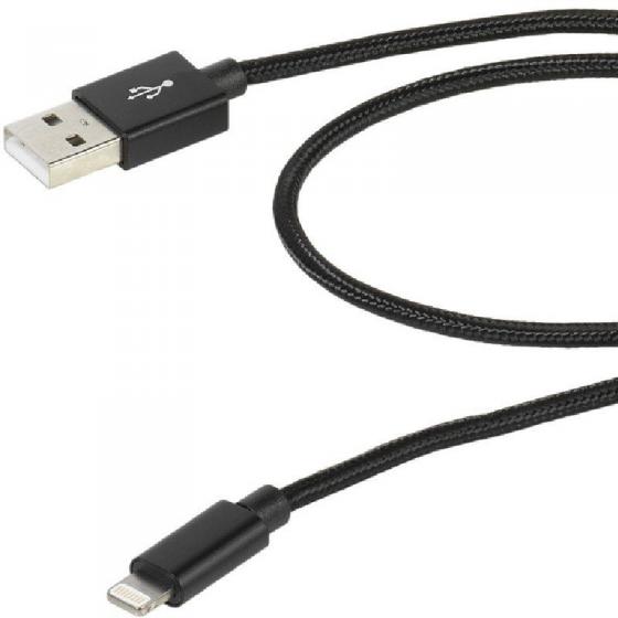 Cable USB 2.0 Lightning Vivanco 38307/ USB Macho - Lightning Macho/ 2.5m/ Negro