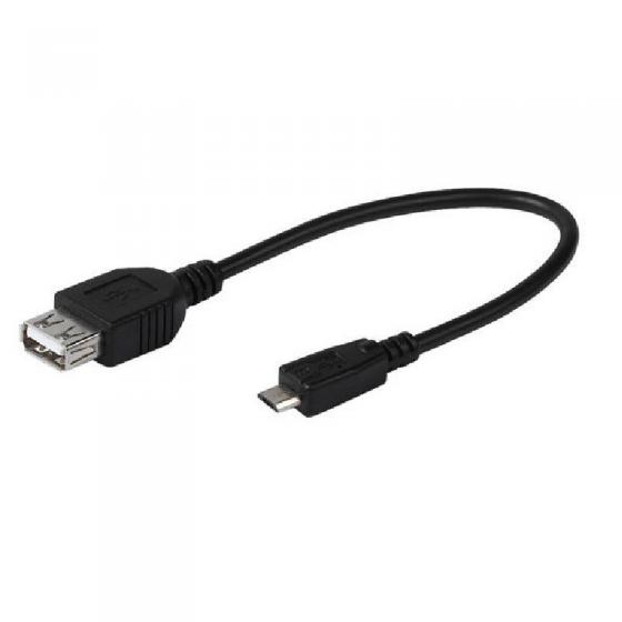 CABLE USB 2.0 OTG VIVANCO 48298 - CONECTORES MICRO USB TIPO B/ USB TIPO A - 0.15M - NEGRO