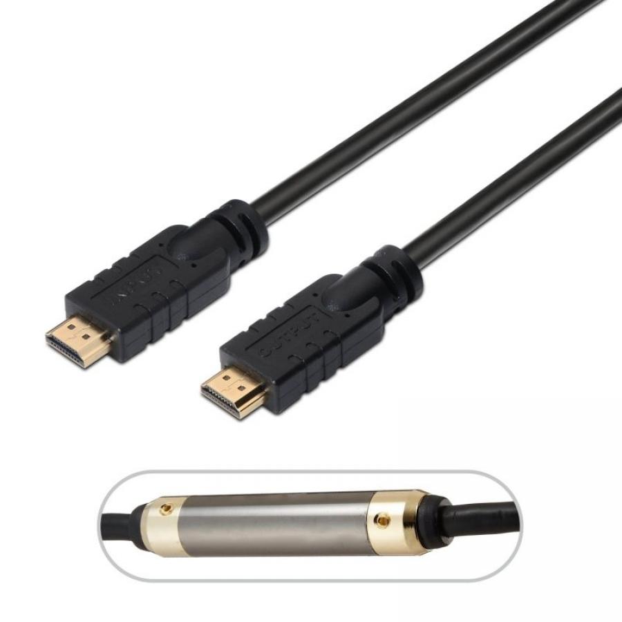 Cable HDMI 1.4 Aisens A119-0104/ HDMI Macho - HDMI Macho/ 20m/ Negro - Imagen 3