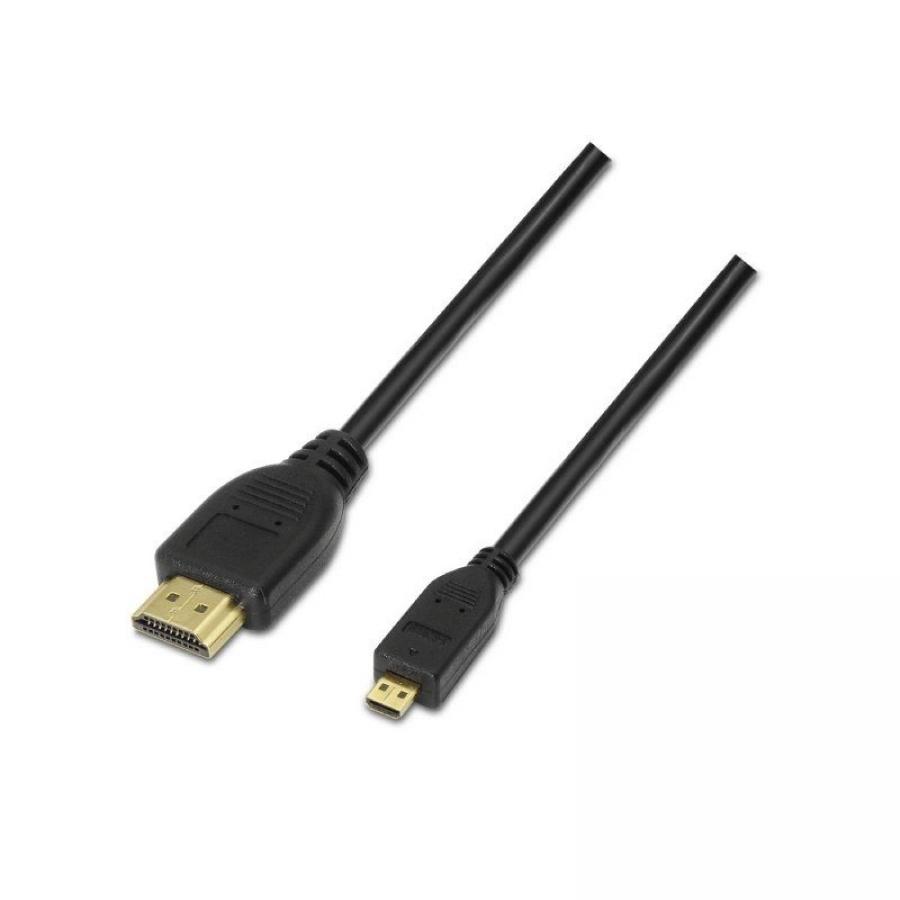 Cable Micro HDMI Aisens A119-0117/ HDMI Macho - Micro HDMI Macho/ 1.8m/ Negro - Imagen 1