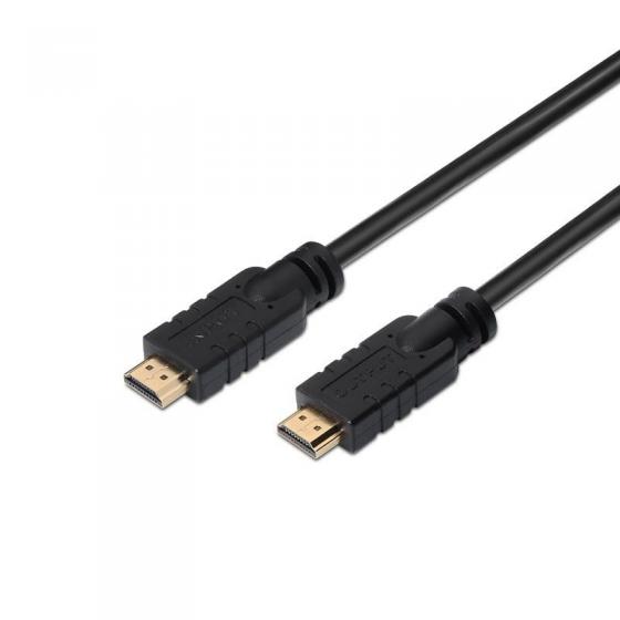 Cable HDMI 2.0 4K Aisens A120-0374/ HDMI Macho - HDMI Macho/ 20m/ Negro - Imagen 1