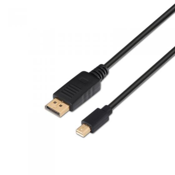 Cable Displayport Aisens A124-0132/ Displayport Macho - Mini Displayport Macho/ 3m/ Negro