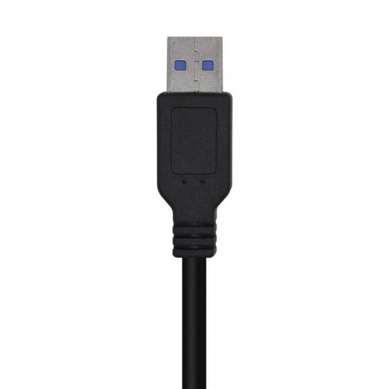 Cable USB 3.0 Aisens A105-0447/ USB Macho - USB Macho/ 2m/ Negro
