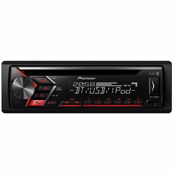 AUTORRADIO PIONEER DEH-S4000BT - CD - BLUETOOTH - MOSFET 50WX4 - FM/AM RDS - PANEL FRONTAL EXTRAIBLE - PANTALLA LCD - AUX IN - U