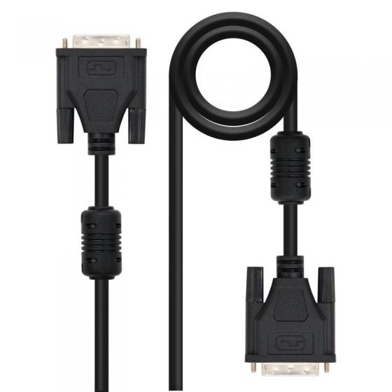 Cable DVI Nanocable 10.15.0602/ DVI Macho - DVI-Macho/ 1.8m/ Negro