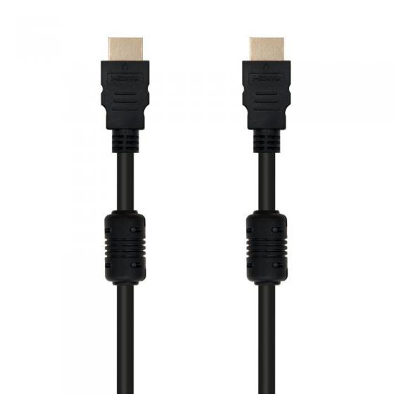 Cable HDMI 1.4 Nanocable 10.15.1802/ HDMI Macho - HDMI Macho/ 1.8m/ Negro - Imagen 1