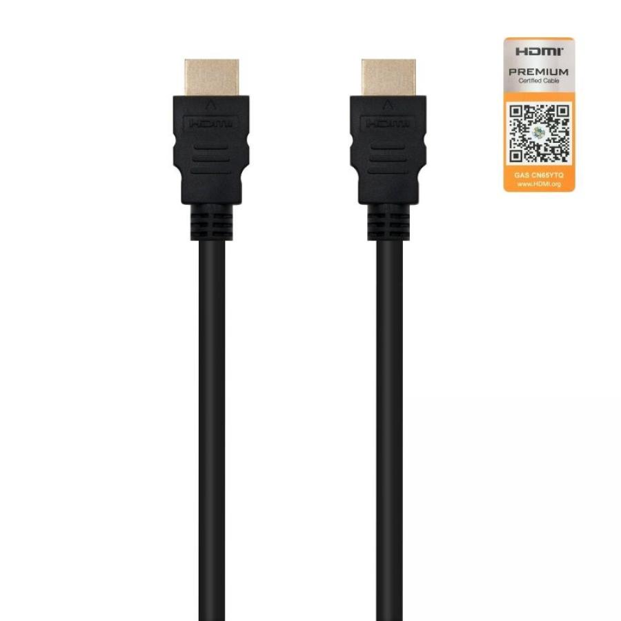 Cable HDMI 2.0 4K Nanocable 10.15.3601-L150/ HDMI Macho - HDMI Macho/ 1.5m/ Certificado/ Negro - Imagen 2
