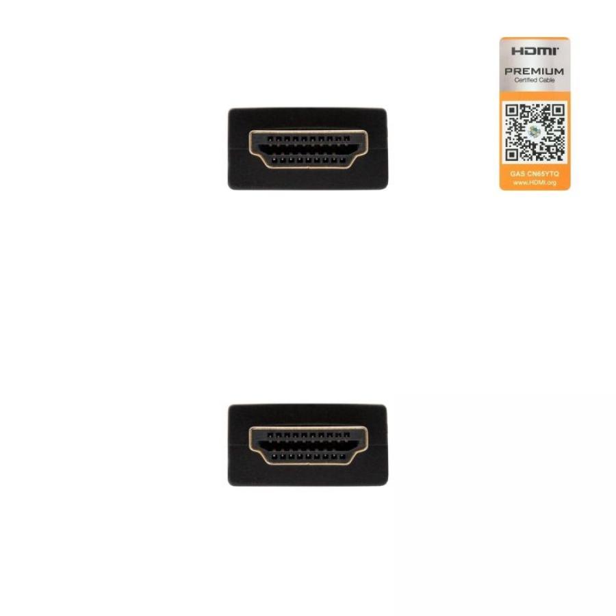 Cable HDMI 2.0 4K Nanocable 10.15.3601-L150/ HDMI Macho - HDMI Macho/ 1.5m/ Certificado/ Negro - Imagen 3
