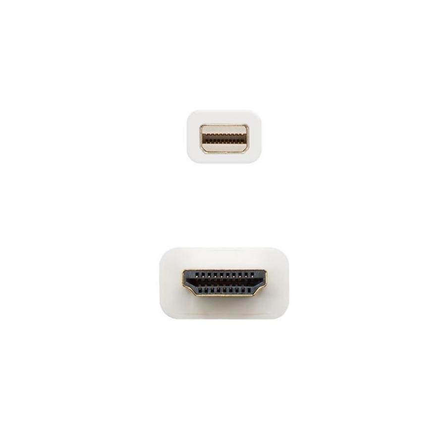 Cable Mini Displayport Nanocable 10.15.4003/ Mini Displayport Macho - HDMI Macho/ 3m/ Blanco - Imagen 2