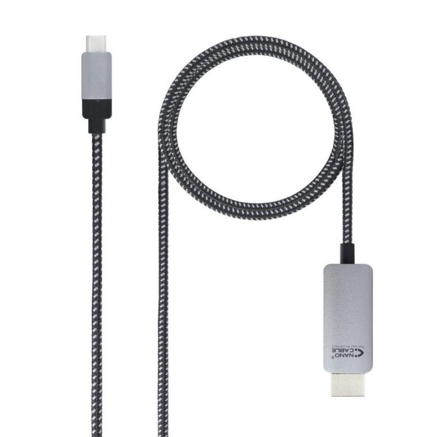 Cable Conversor Nanocable 10.15.5102/ USB Tipo-C Macho - HDMI Macho/ 1.8m/ Negro - Imagen 2