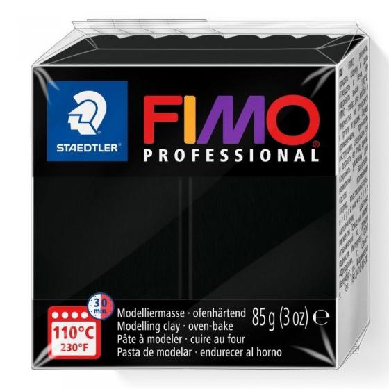 Pasta de Modelar de Secado al Horno Staedtler FIMO Professional/ 85g/ Negro - Imagen 1