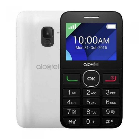 TELÉFONO MÓVIL ALCATEL ONE TOUCH 20.08G WHITE - 2.4'/6.09CM QVGA - 16MB ROM - 8MB RAM - MICROSD - BT3.0 - RADIO FM - CAM 2MP - B
