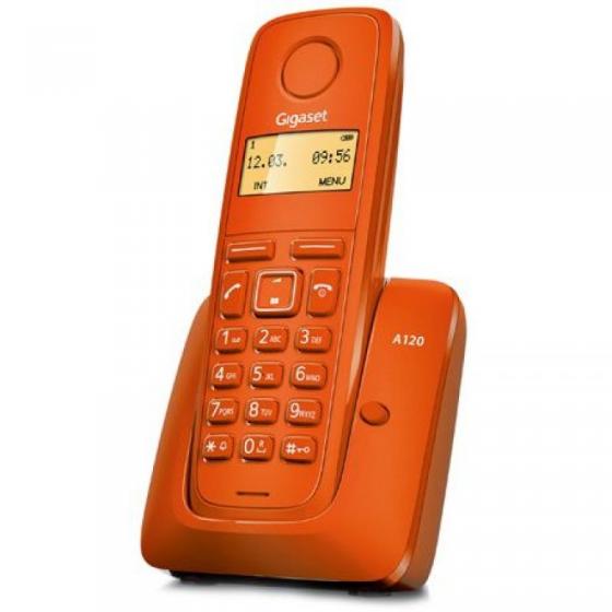 TELEFONO DECT SIEMENS GIGASET A120 - NARANJA - ID. LLAM./ DISP. ILUM. / 50 Reg. / ECO DECT / BATERIAS AAA - Imagen 1