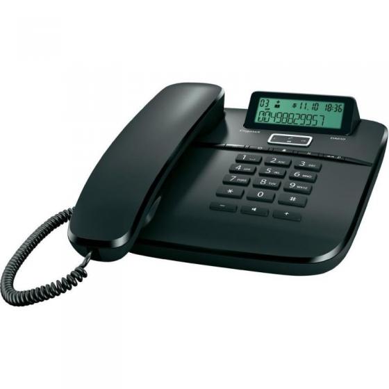 TELÉFONO ANALÓGICO DA610 NEGRO - DISPLAY ID CALL - BLOQ. MARCACIÓN CON FUNCIÓN SOS - MANOS LIBRES-MUTE - FLASH (R) - 50 REG-TONO