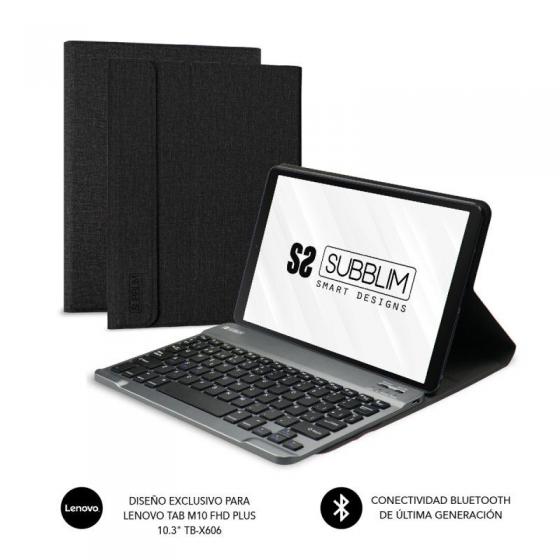 Funda con Teclado Subblim KeyTab Pro BT para Tablet Lenovo Tab M10 FHD Plus de 10.3' Negra