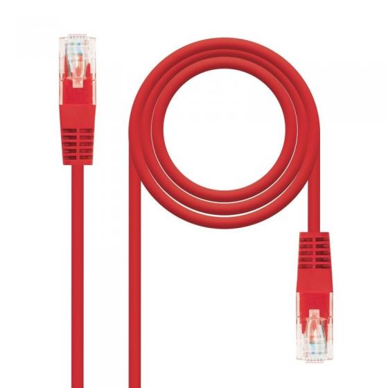 Cable de Red RJ45 UTP Nanocable 10.20.0101-R Cat.5e/ 1m/ Rojo