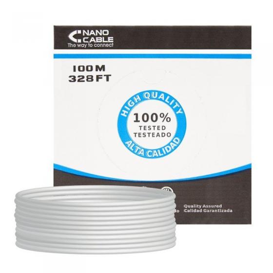 Bobina de Cable RJ45 FTP Nanocable 10.20.0902 Cat.6/ 100m/ Gris - Imagen 1