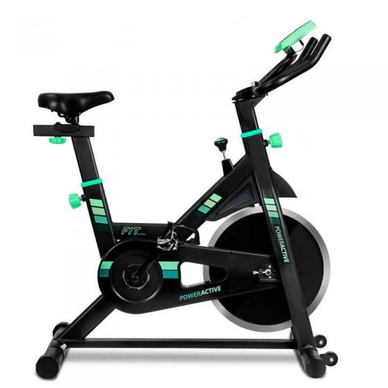 Bicicleta Indoor Cecotec Spin Extreme Power Active Volante de inercia 13kg Negra y Verde