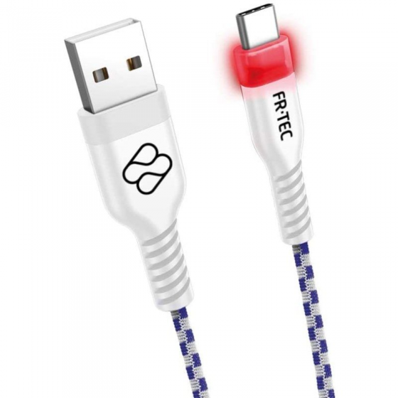 Cable USB 2.0 Blade FR-TEC Premium LED para PS5 USB Tipo-C Macho - USB Macho 3m Blanc