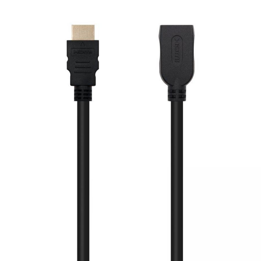 Cable Alargador HDMI Nanocable 10.15.1011/ HDMI Macho - HDMI Hembra/ 1m/ Negro - Imagen 2