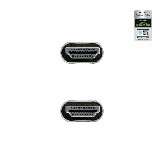 Cable HDMI 2.1 8K Nanocable 10.15.8101/ HDMI Macho - HDMI Macho/ 1m/ Certificado/ Negro