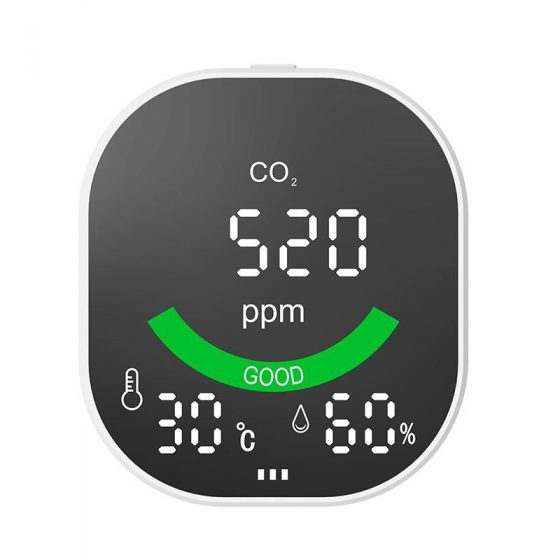Medidor de CO2 - Calidad del Aire Leotec LEMCO202 Sensor NDIR Múltiples Alertas
