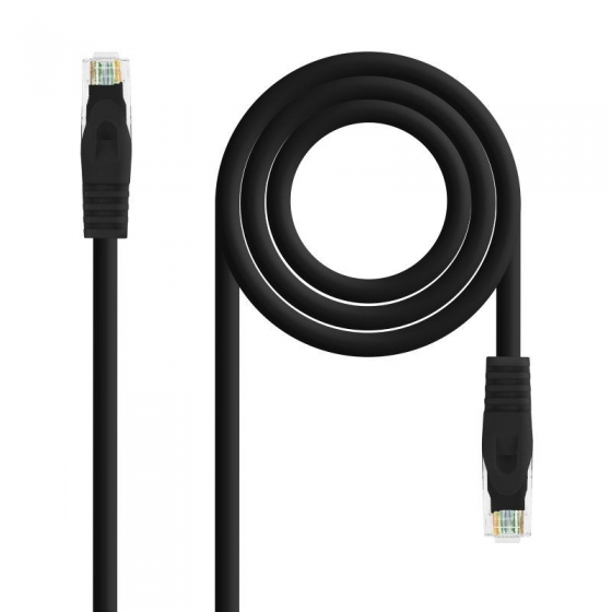 Cable de Red RJ45 UTP Nanocable 10.20.1800-L25-BK Cat.6A/ LSZH/ 25cm/ Negro
