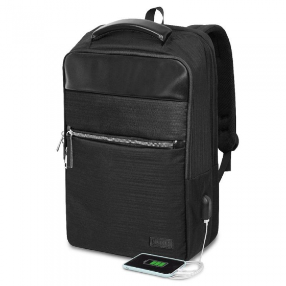 Mochila Subblim Business V2 AP Backpack para Portátiles hasta 15.6'/ Puerto USB/ Negra - Imagen 1
