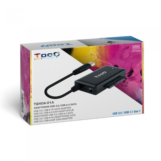 Adaptador para Discos Duros 2.5'/3.5' Tooq TQHDA-01A/ USB 3.0 Macho - SATA