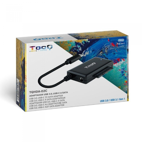 Adaptador para Discos Duros 2.5'/3.5' TooQ TQHDA-02C USB Tipo-C Macho - SATA