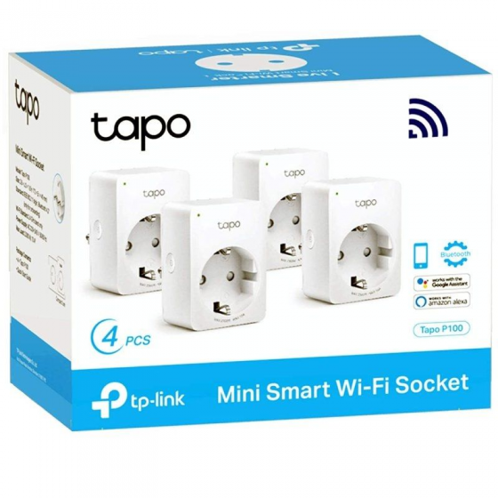 Enchufe WiFi Inteligente TP-Link Tapo P100/ Pack 4