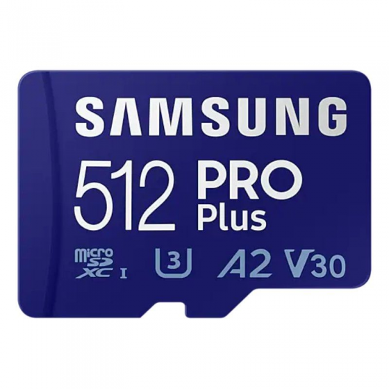 Tarjeta de Memoria Samsung PRO Plus 2021 512GB microSD XC Clase 10 160MBs