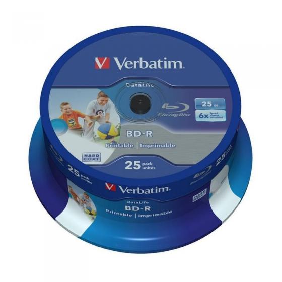 Blue-Ray BD-R Verbatim 43811 Imprimible 6X/ Tarrina-25uds - Imagen 1