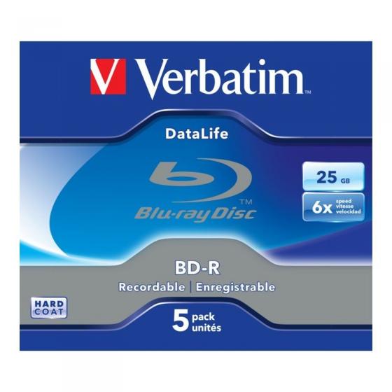 Blu-Ray BD-R Verbatim B01GVZ6LK0 6X/ Caja-5uds